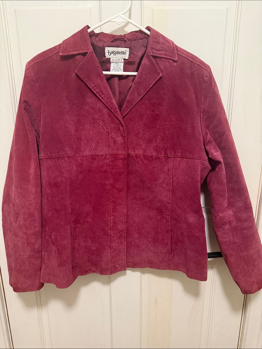 VTG Bagatelle Women's Cranberry Suede Jacket - Large